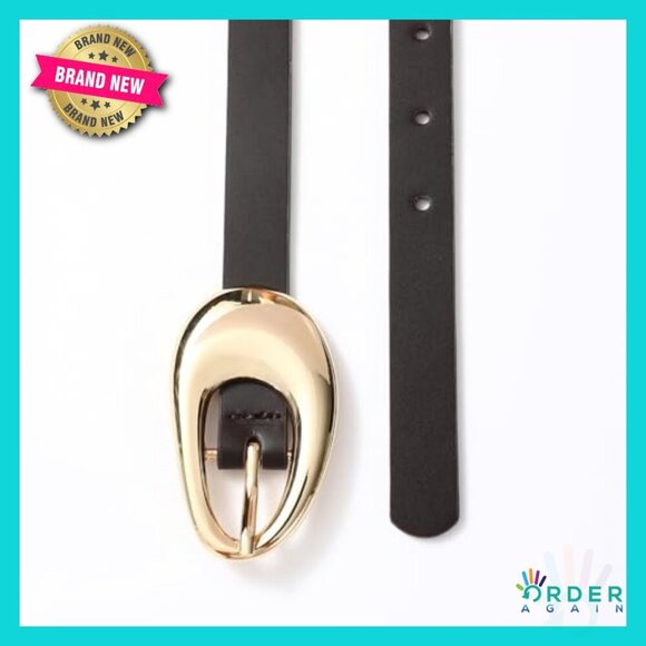 Genuine Leather Belt Gold Buckle Skinny Classic Elegant Women\'s Accessory main image 5